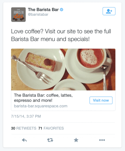 Twitter Website Card