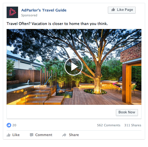 Travel Guide - Facebook Video - Vacation at Home on the Patio