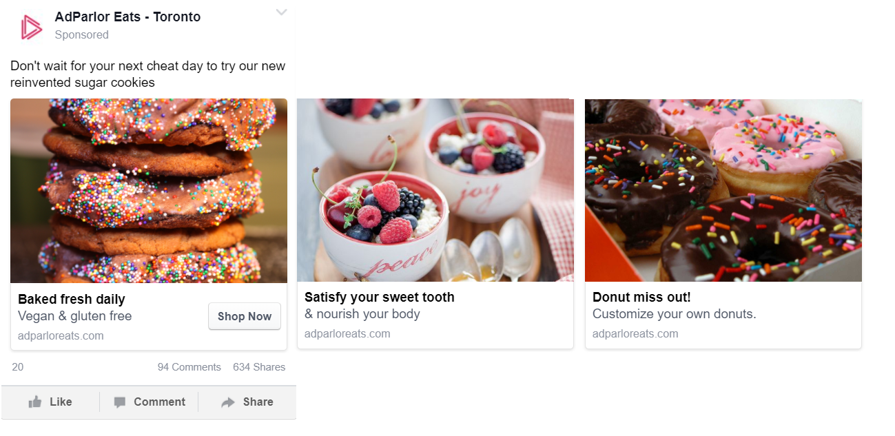 Satisfy Cravings with Creative Carousels