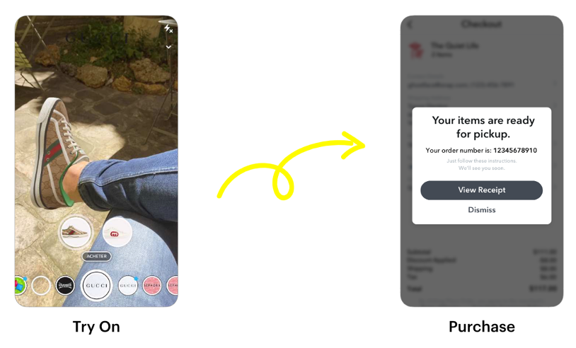 Snapchat lens AR experience