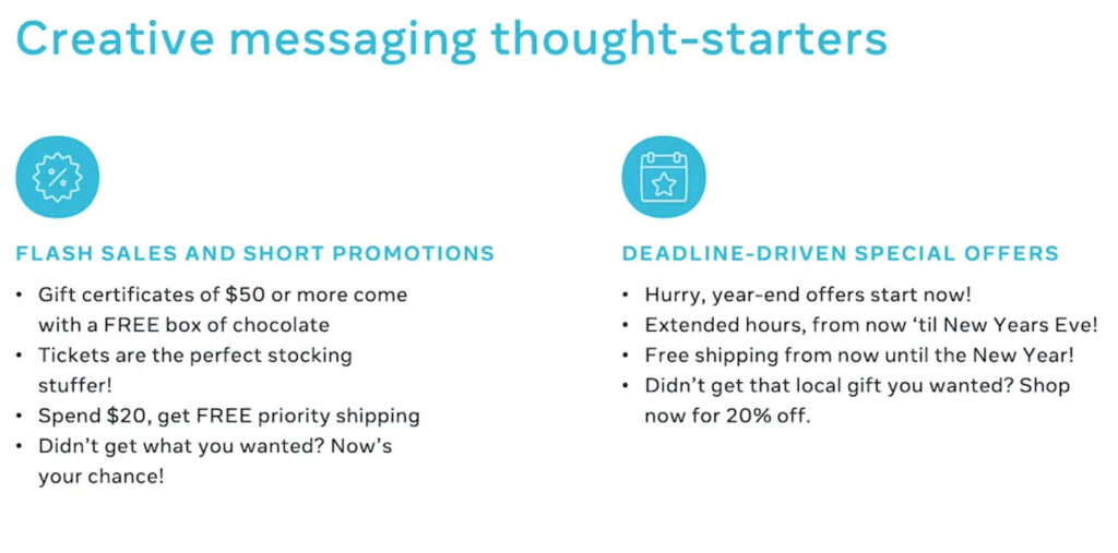 Creative messaging thought starters