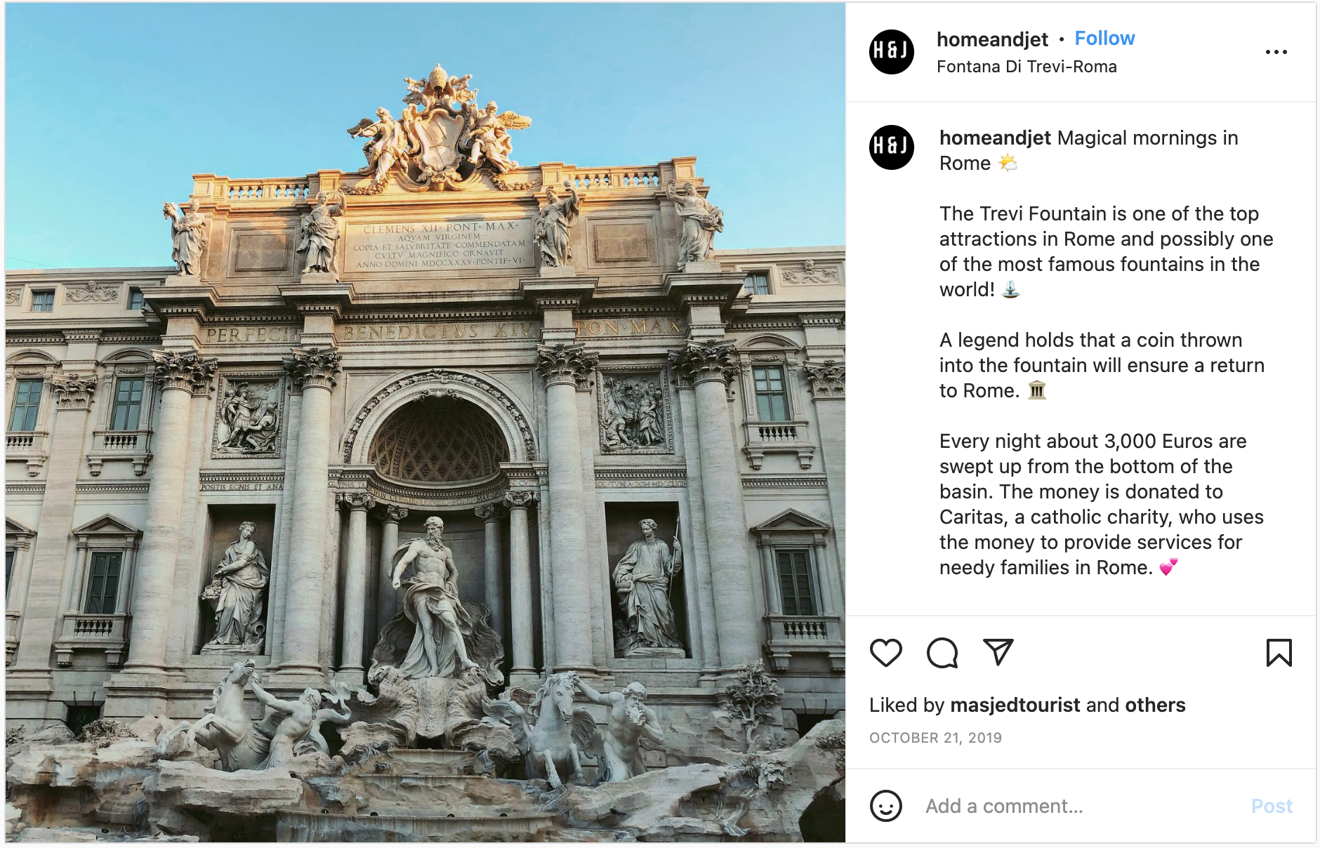 Instagram caption with line breaks